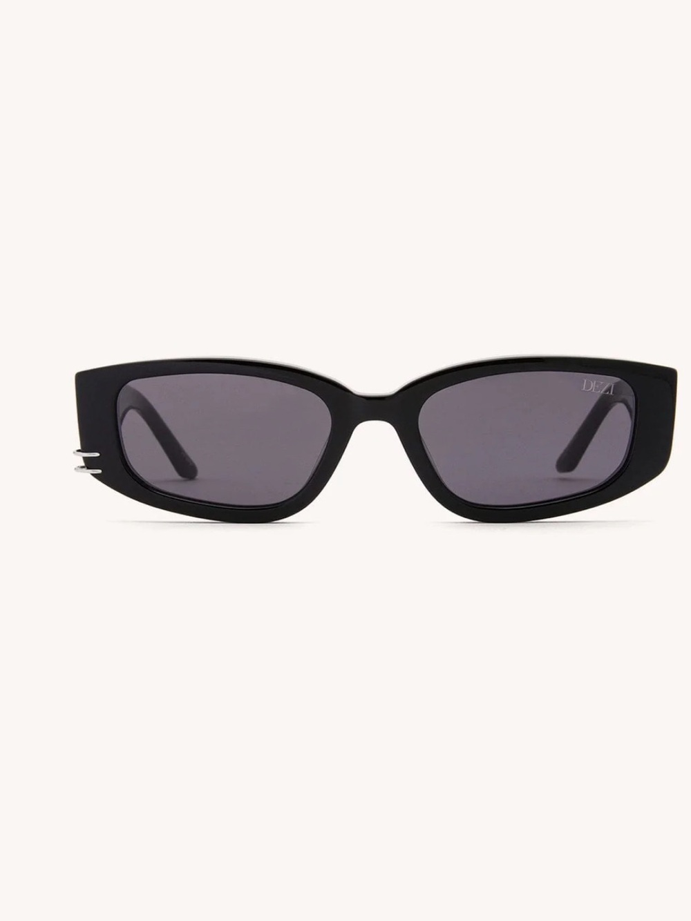 DEZI Black Rectangular Sunglasses
